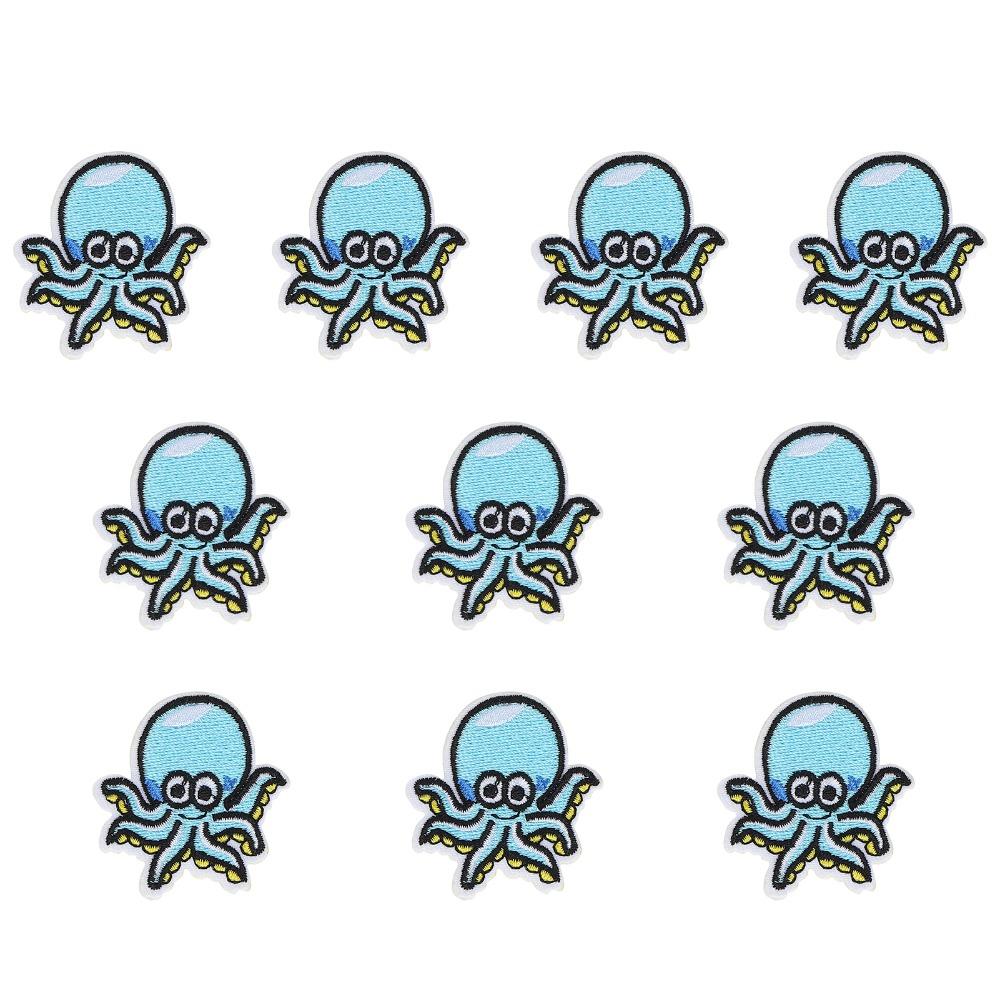 10Pcs Decorative Embroidered Design Cloth Stickers Vivid Pattern Embroidered Patches Iron On Patches For Shoes