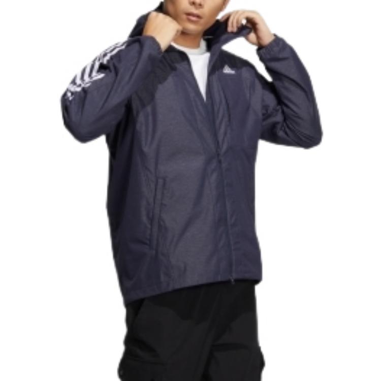 adidas Jackets Men's Dark Blue Hooded Moderate Soft Shell HM2721