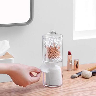 Creative Bathroom Makeup Box Transparent Round Acrylic Storage Box Double Layer