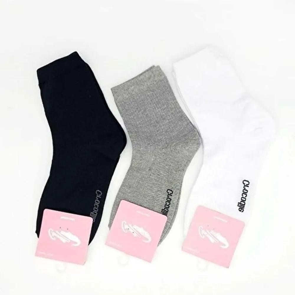 5 Pairs Ribbed Women s Crocodile Classic Mid-Calf Socks (HSJ-WFFO9FV) 5 pairs of gray
