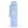 1PC Blank Faded White Minimalist Texture Print 750ml Portable Sports Water Bottle Leakproof Gym Outdoor Travel Drink Cup