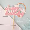 10-Pack 3D Hot Air Balloon & Rainbow Cake Toppers