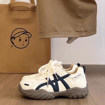 Retro Thick-soled Forrest Gump Training Shoes Women's 2025 Autumn New Versatile Casual Sports Shoes Soft-soled Dad Women's Shoes