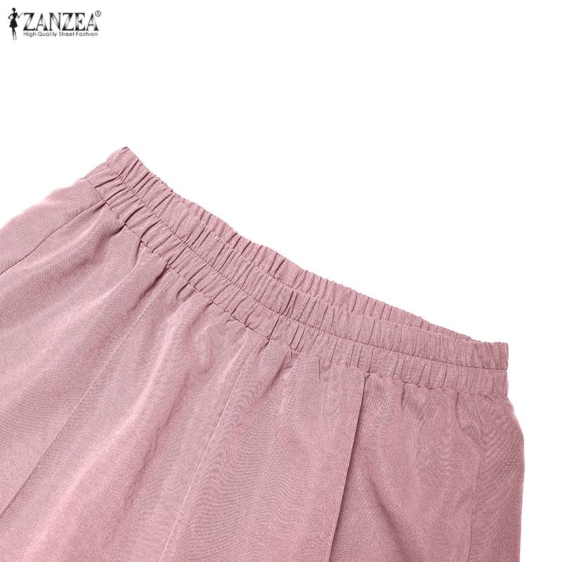 ZANZEA Dámské ležérní dvoudílné sady obleků s dlouhým rukávem a kalhotami