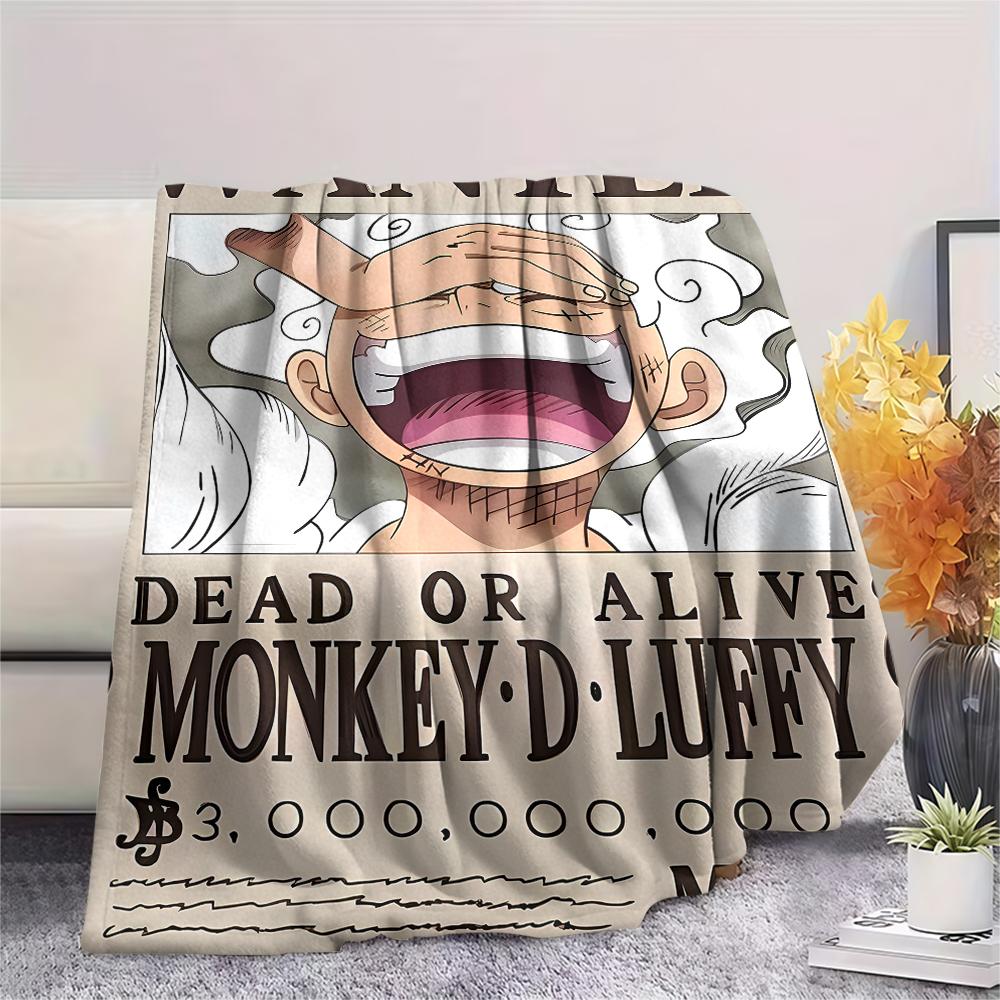 One Piece character Print Flannel Blanket,High quality Comfortable for All Seasons,Home Decor,Warmth and Comfort,Perfect for Christmas Gifts
