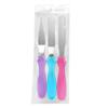 3Pc Small Cranked Angled Spatula Stainless Steel Butter Cake Cream Fondant Tools