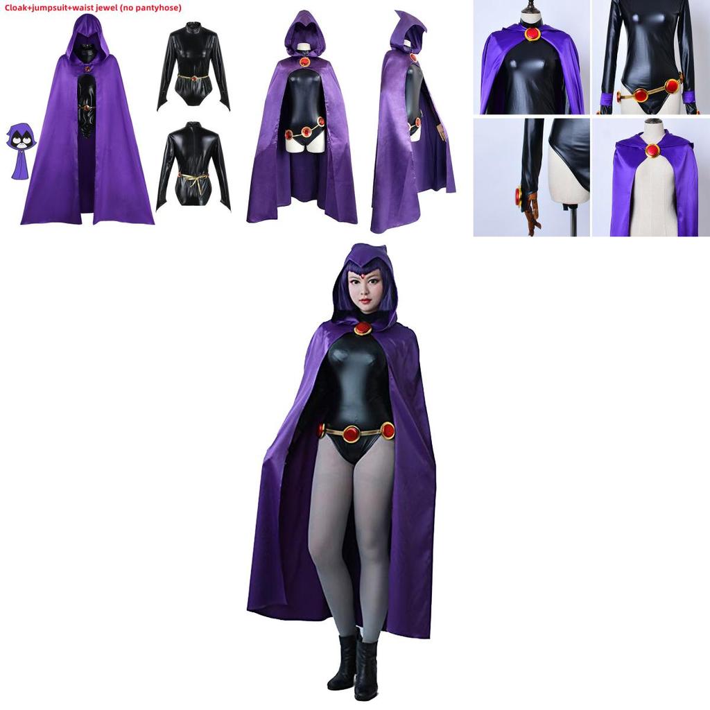 Stunning Anime Teen Titan Raven Costume For Cosplay And Themed Parties