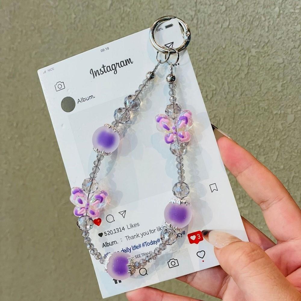 

Butterfly Mobile Phone Chain Phone Charm Bag Charm Versatile Phone Lanyard фіолетовий