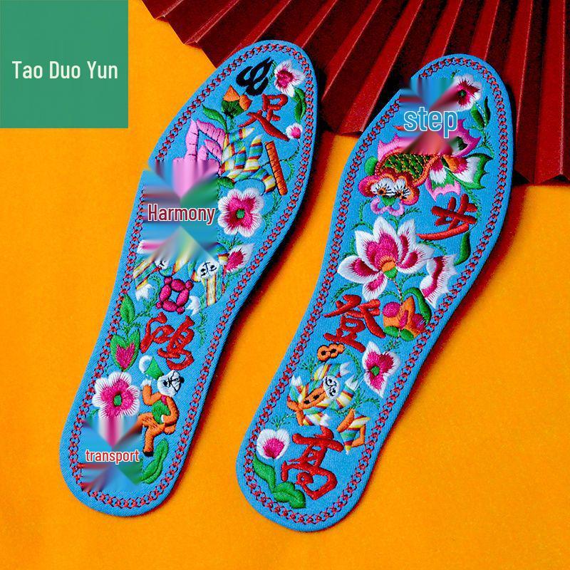 

Дышащие вышитые стельки Tao Duoyun: Уплотненный хлопок для комфорта мужчин и женщин. Women 37