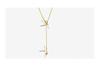 18K Gold Plated Korean Geometric Heart Knot Tassel Necklace M045