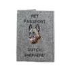 Dutch Shepherd Dog, Dutch Herder - Dog Passport Case, Document Case, Gift for the Traveller from the Brand
