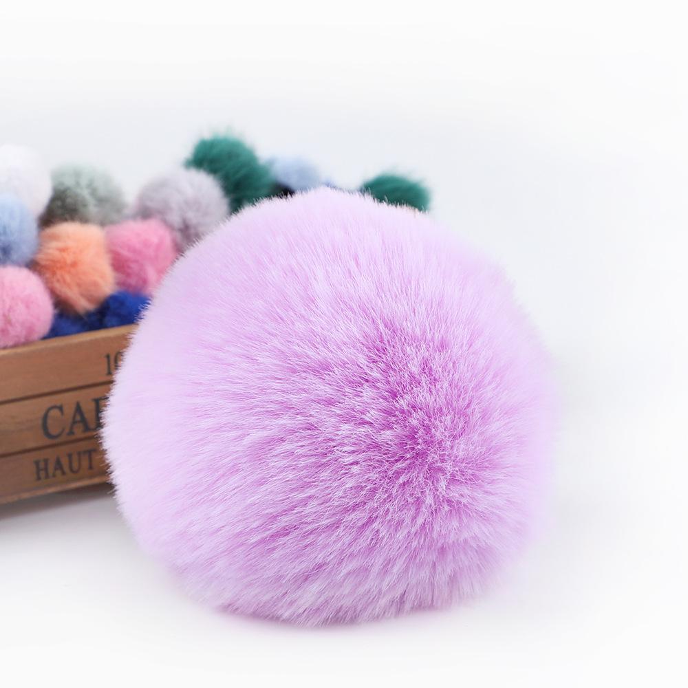 1 Pieces Faux Fox Fur Pom Pom Balls DIY Hat Beanie Accessories with Elastic Loop for Hats Keychains Scarves Gloves Bags Shoes