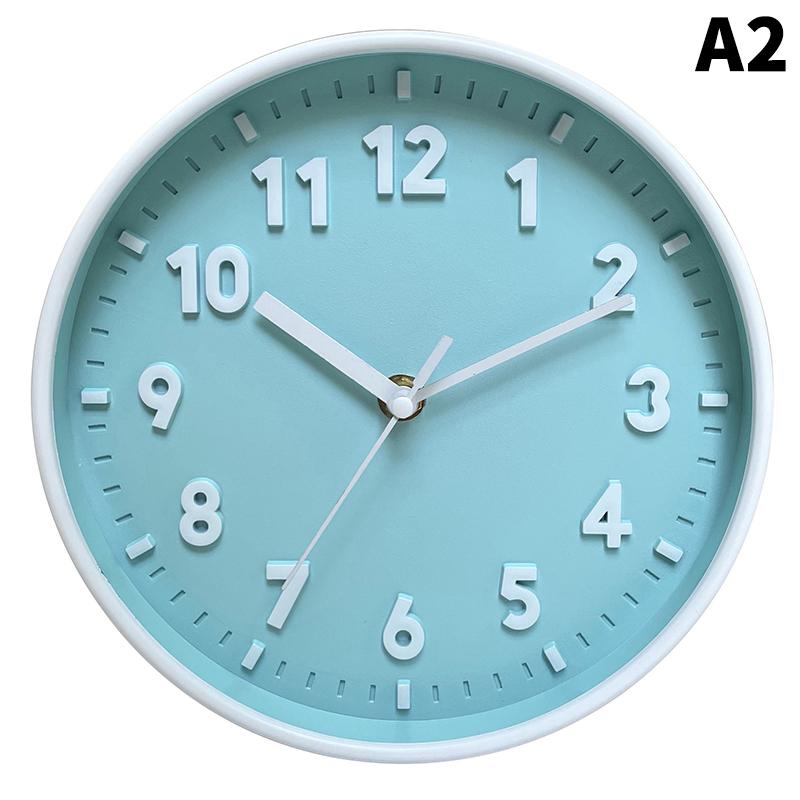 8 Inch Battery Operated Wall Clock Silent Digital Non Ticking Quiet Modern Bedroom Living Room
