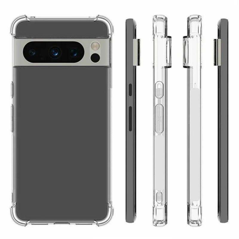 For Google Pixel 8 Pro Clear TPU Case WANLONFENG TM Series 2.0mm Phone Back Cover