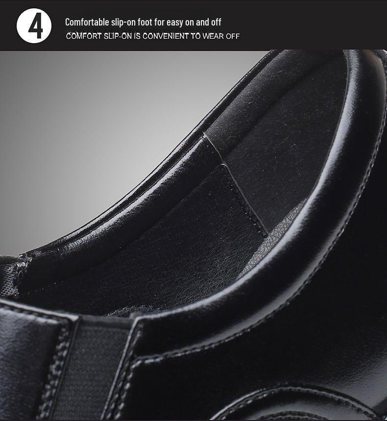 Men's British Style Three-joint Leather Shoes for Work and Casual Wear.