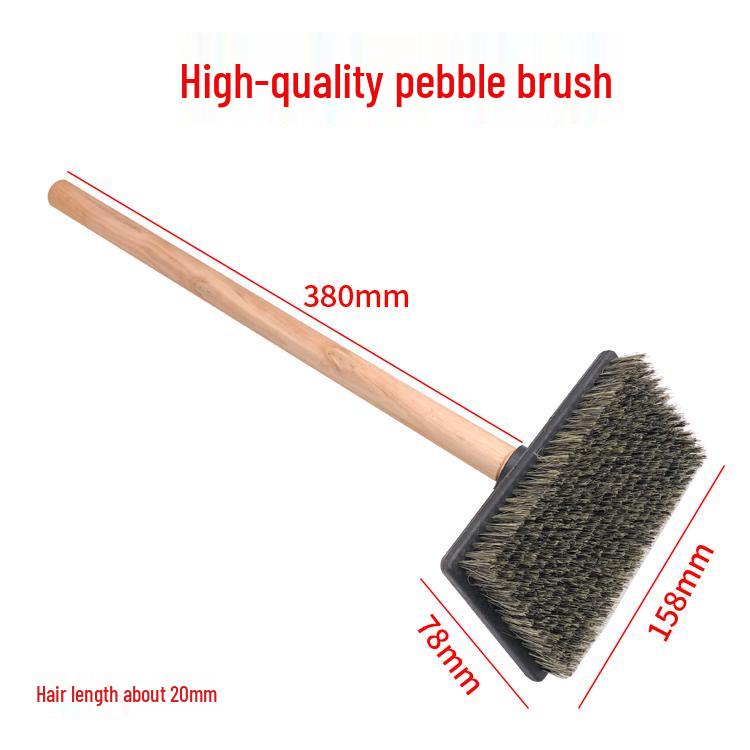 Soft Pig Bristle Brush for Stone, Rice, and Wall Cleaning