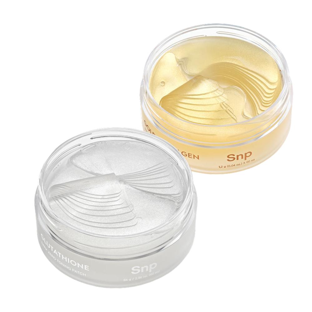 SNP Gold Collagen Perfection Eye Patch 60 Sheets + Glutathione Toning Patch 60 Sheets SET