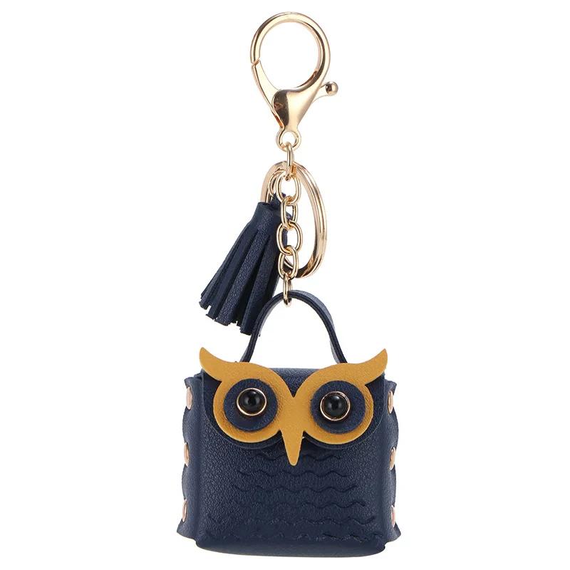 Owl Keychain Mini Bag Cute Cartoon Multi Color Small Purse with Studs Gift Pendant for Women Girls Car Keychain Cute Keychain