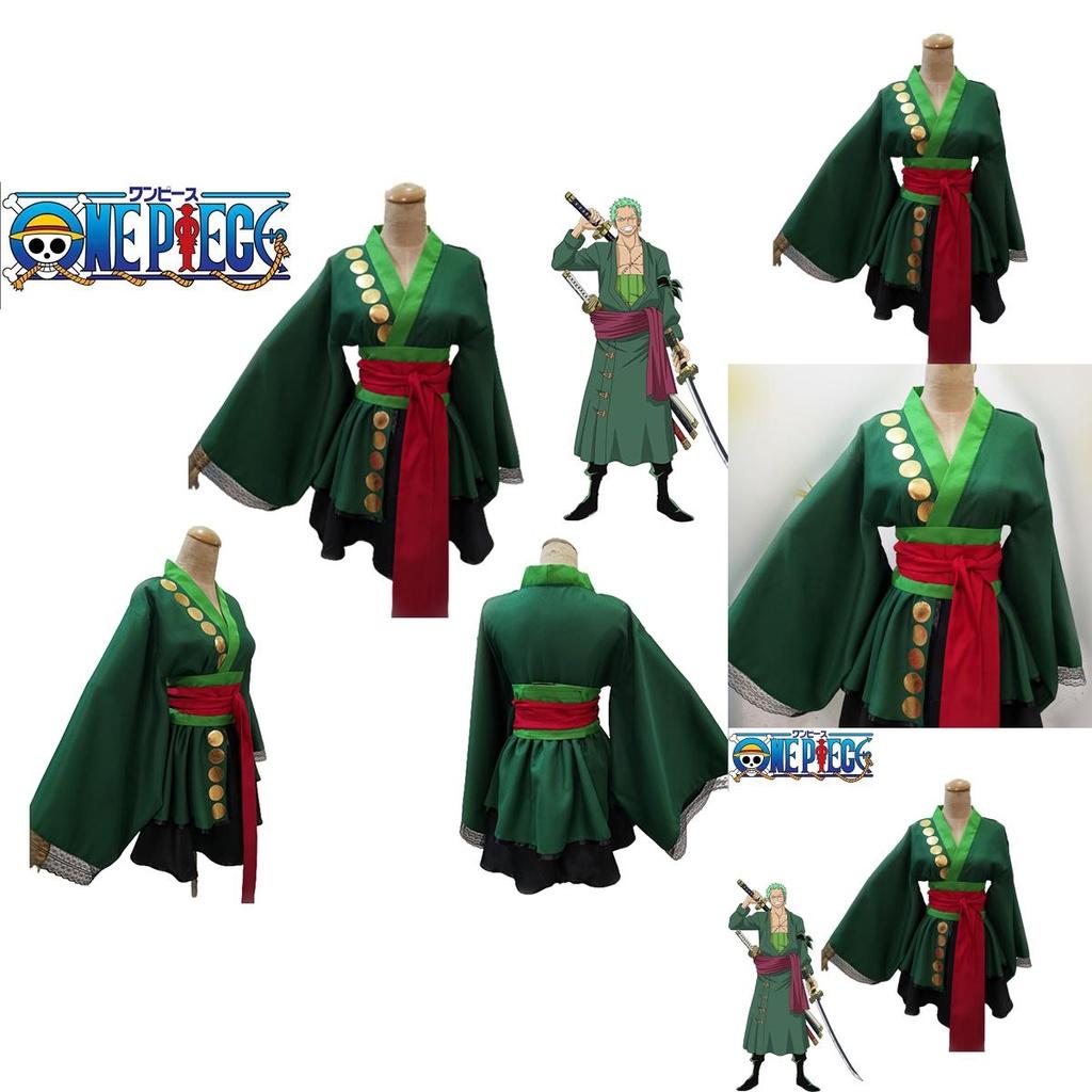 One Piece Roronoa Zoro Cosplay Costume In Bright Colors For Ladies At Halloween