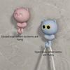 Wall Hanging Cat Blink Eyes Hook Free Punching Key Holder Cartoon Cat Hooks  Entrance