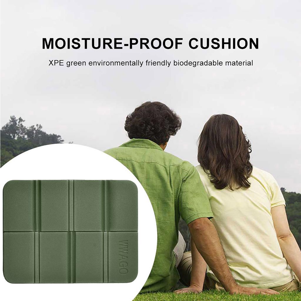 Waterproof XPE Foam Moisture-Proof Folding Seat Mat for Camping ( Green)