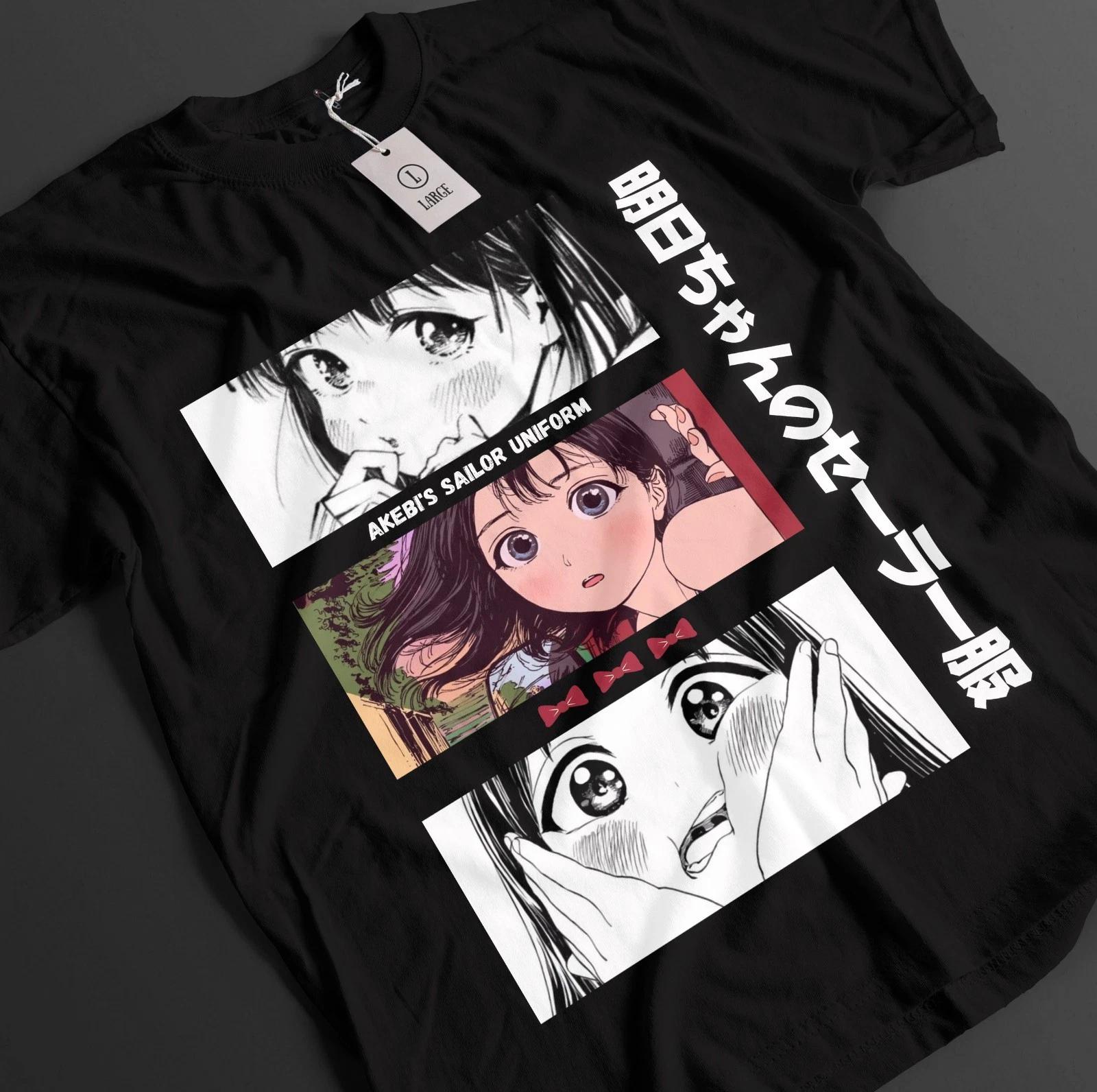 Akebi Sailor Uniform Shirt Komichi Tshirt Erika T-Shirt Kao Top Hotaru Anime Tee XXL
