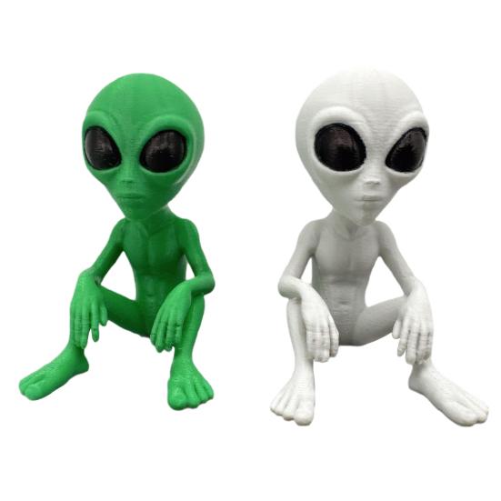 Mini Alien Ornament Sci-fi Alien Figur Lustige Sitzende Alien Statue Pflanzgefäß Dekoration für Garten Zuhause Schreibtischdeko Geschenk für Alien-Liebhaber