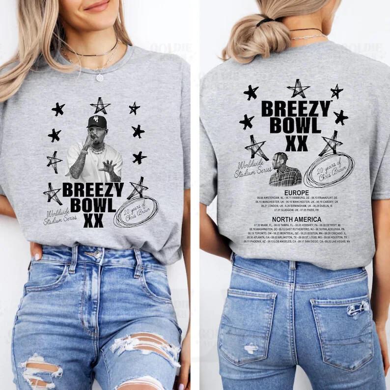 Chris Brown Breezy Bowl XX Tour 2026 T-Shirt S