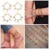 Qiong Yao Ocean DIY Beaded Bracelet Set: Starfish Shell 5A Zirconium Stainless Steel Ornament