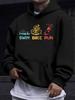American/European Style Unisex Autumn/Winter Printed Hooded Long-Sleeve Sweatshirt, Triathlon Sports Illustration Hooded Print Sweatshirt, Vibrant Cas