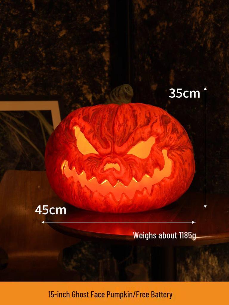 Luminous Halloween Pumpkin Lantern Decoration - Large Outdoor Display for Shopping Malls and Events