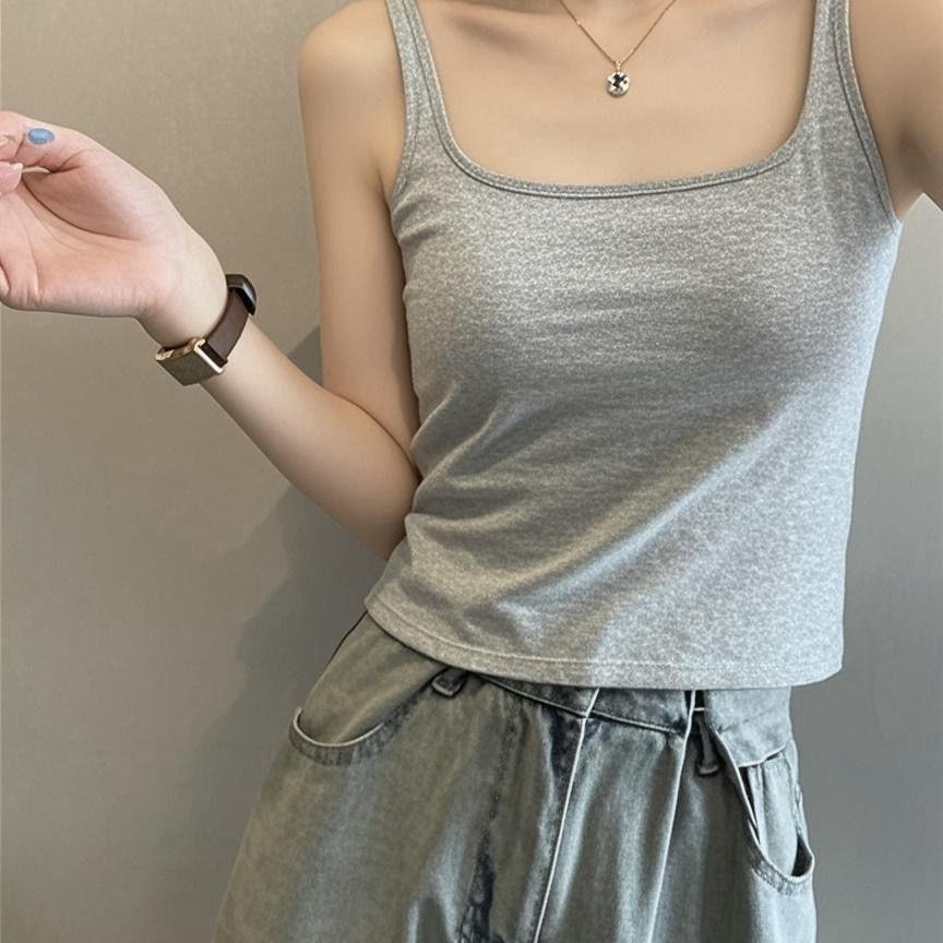 95% Cotton Plus Size Women's Camisole Vest - Slimming Bodycon Sleeveless Top for Spring/Summer