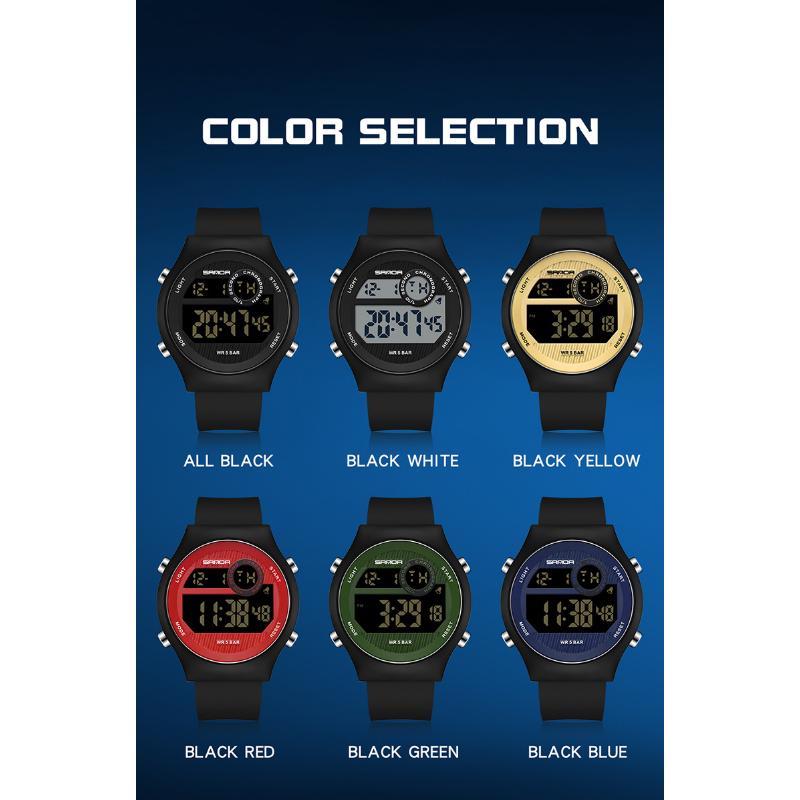 SANDA New Single Movement Electronic Watch Multifunctional Men's and Women's Fashion Outdoor Sports Waterproof Watches