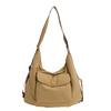 Schoolbag Solid color padded bag Women's messenger bag Simple versatile atmosphere Multifunctional lightweight backpack Backpack Tote bag