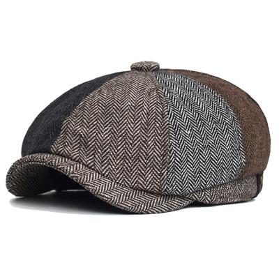 Four Seasons Vintage Herringbone Newsboy Caps Casual Outdoor Retro Beret Hats Octagonal Hat Fashion Flat Caps