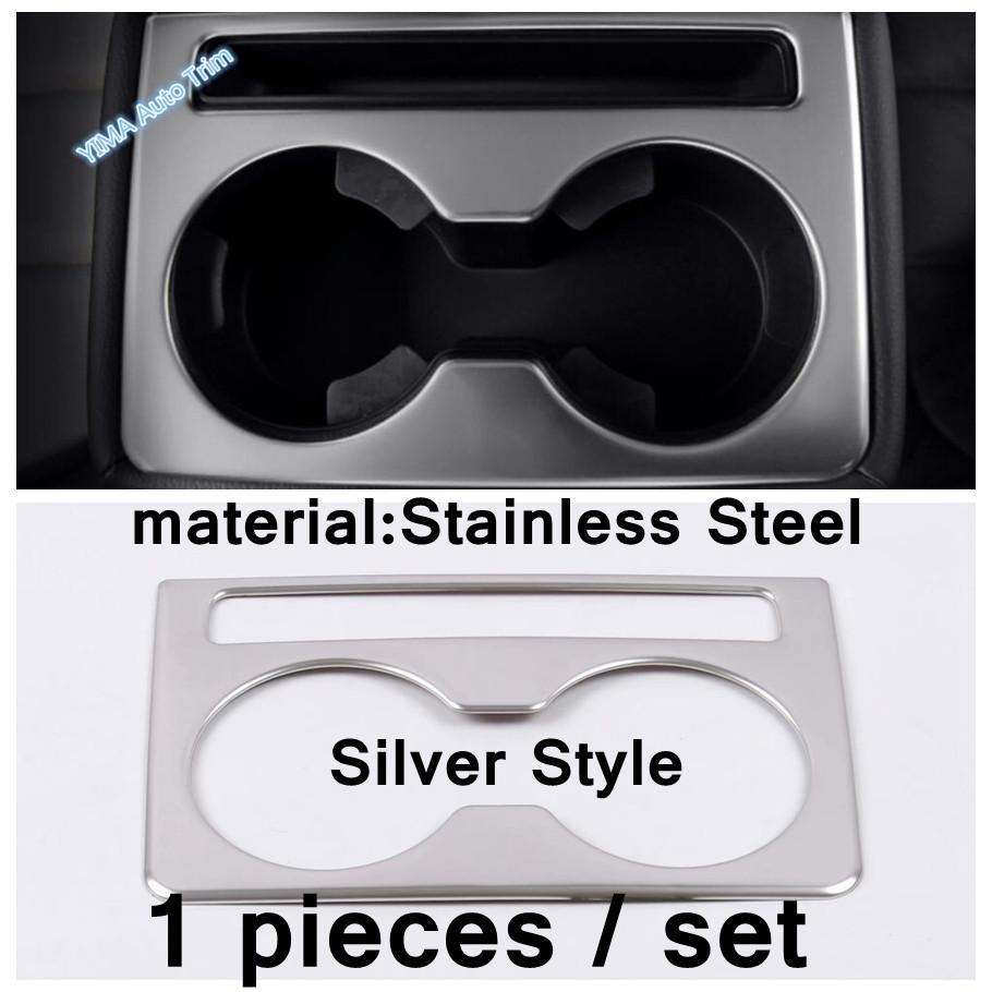 Door Handle Bowl / Window Lift Button / Water Cup Holder Cover Trim For Mazda CX-5 2017 - 2024 Silver Car Interior Accessories