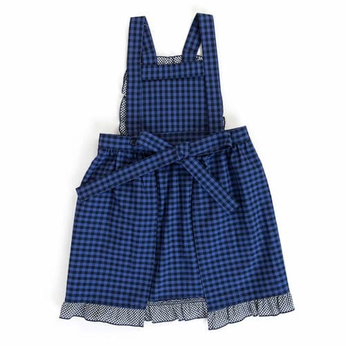 Sanrio Hello Kitty Kids Apron with Triangle Sling (Check) 110cm