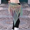 Dreamy Rhinestone Starry Night Belly Dance Hip Scarf with Tassel & Waist Chain