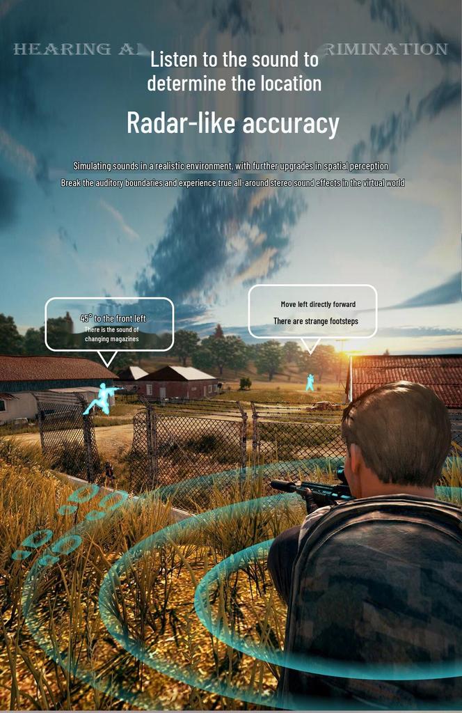 Wireless TWS Stereo Gaming Earbuds with Long Battery Life