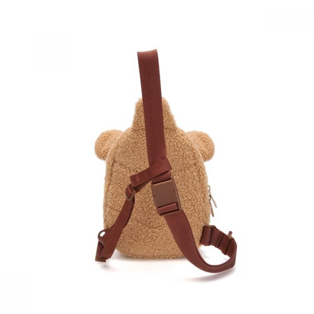 KANGOL Mini Shearing Earring Slingback Brown Sf 0f51