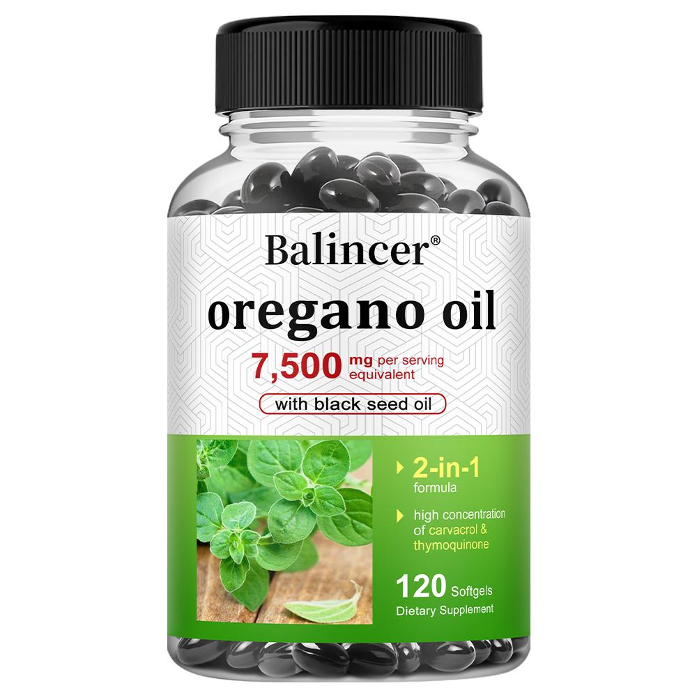 Oregano Oil Extract 150 Mg Dietary Supplement, With Nigella Sativa, 120 Softgels Per Bottle 120 Capsules