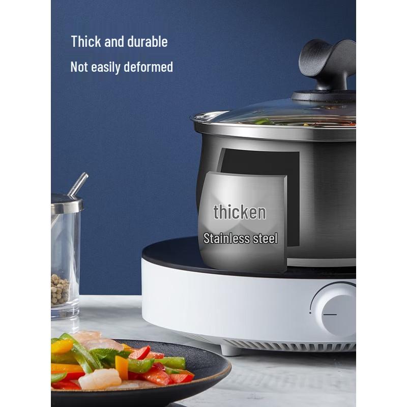 COOKER KING 304 Stainless Steel Milk Pot with Steamer