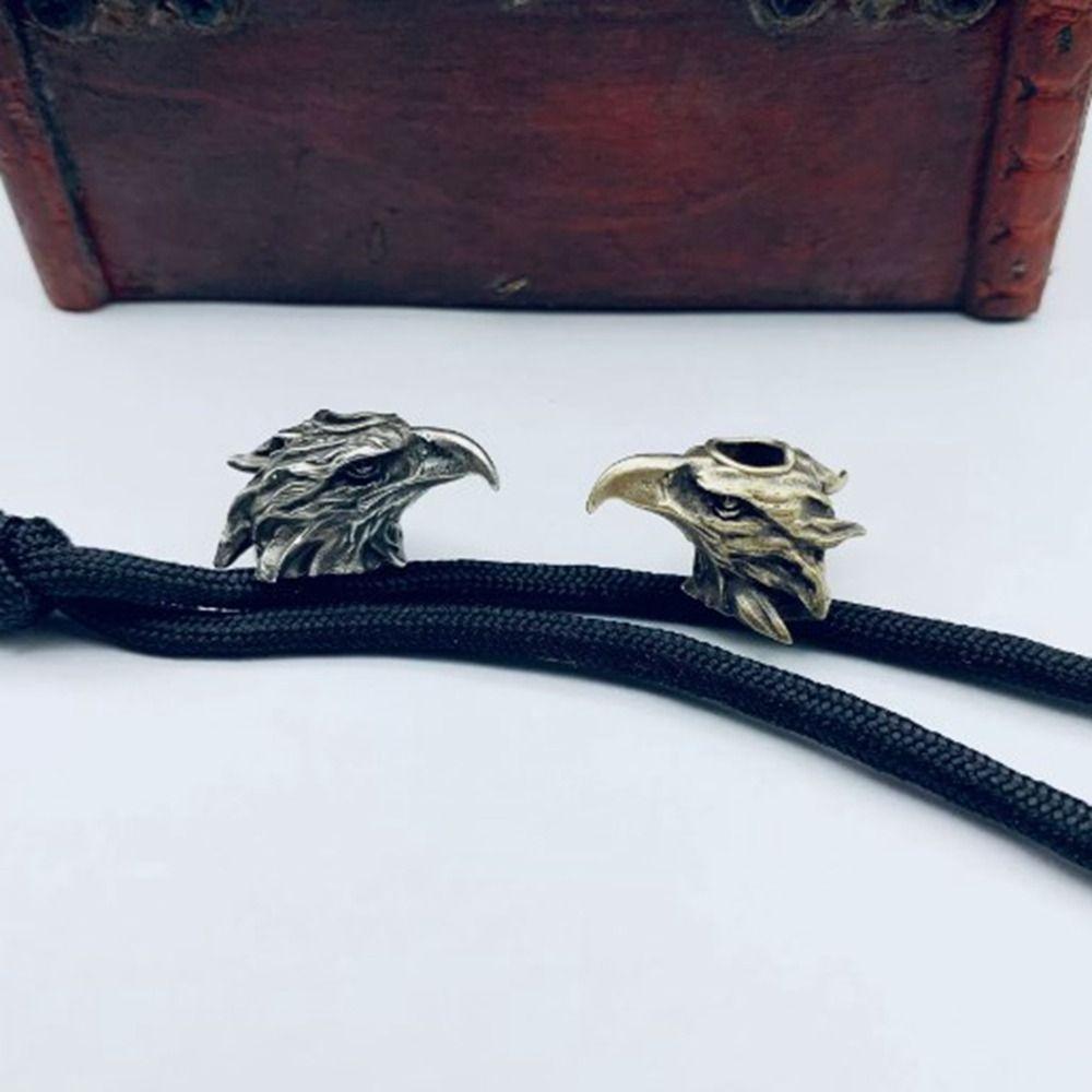 Handmade Eagle Head Octopus Head Charms Bracelet Lanyard Pendant EDC Outdoor Tool