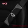 Car Seat Belt Cover Shoulder Pad Leather Seat Belt Crown Crystal Rhinestones Seat Safety Belt Case For Car Shoulder Strap Pad