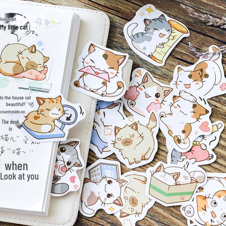 Be My Meow: Cute Kitty Cartoon Stickers - DIY Decoration & Growth Manual Set