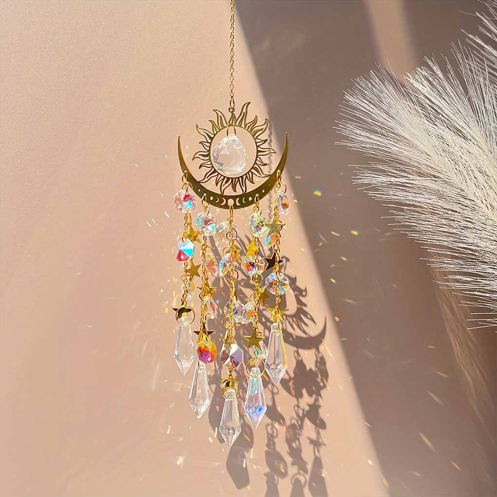 New Garden Sun Catcher Wind Chime Stunning Hanging Decoration Piece Outdoor Garden ABS Crystal Suncatcher