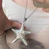 Star Necklace Y2K for Teen Girls Women Starfish Pendant Summer Jewelry Starfish Ocean Sea-Life Necklace Clavicle Chain