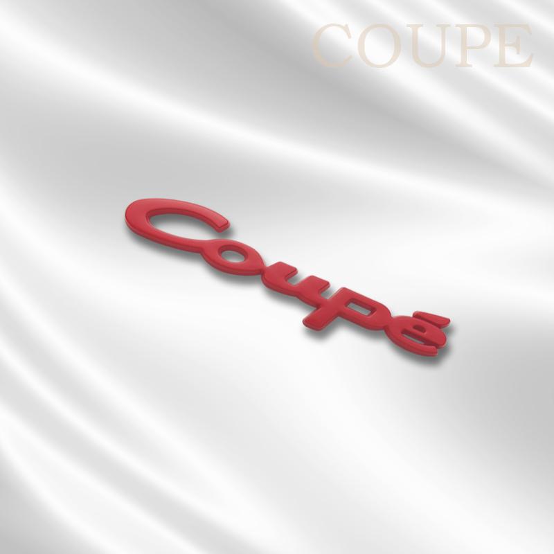 

3D Badge Coupe Design Car Sticker Rear Trunk Body Letters Emblem For Ford Toyota Honda Hyundai Acura Mitsubishi Opel Accessory