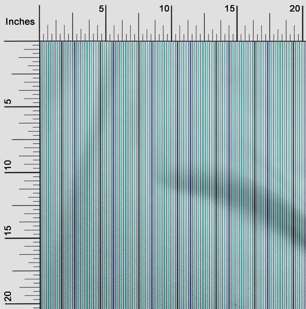 oneOone Cotton Flex Fabric Multicolor Stripe Print Fabric BTY 40 Inch Wide