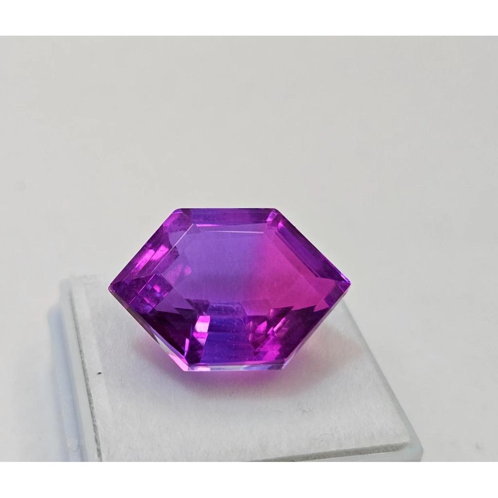 Natural Bi-Color Ametrine 17+ Ct Fancy Cut Stunning Loose Gemstone